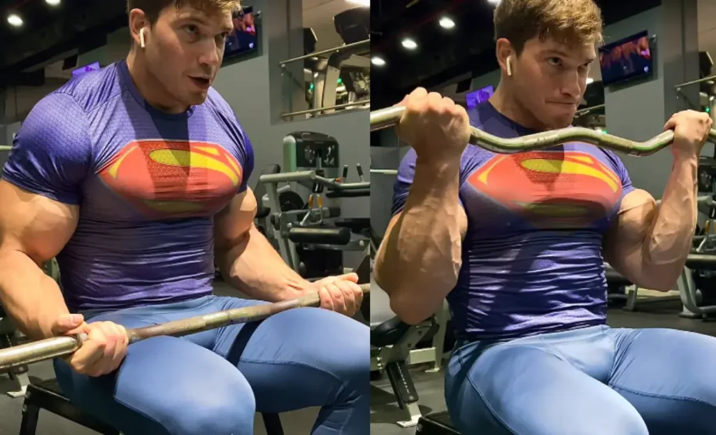 Seated Ez Bar Wide Grip Curl