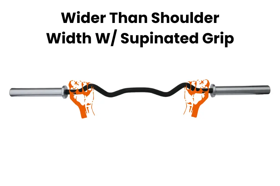 wide grip ez bar curl proper grip