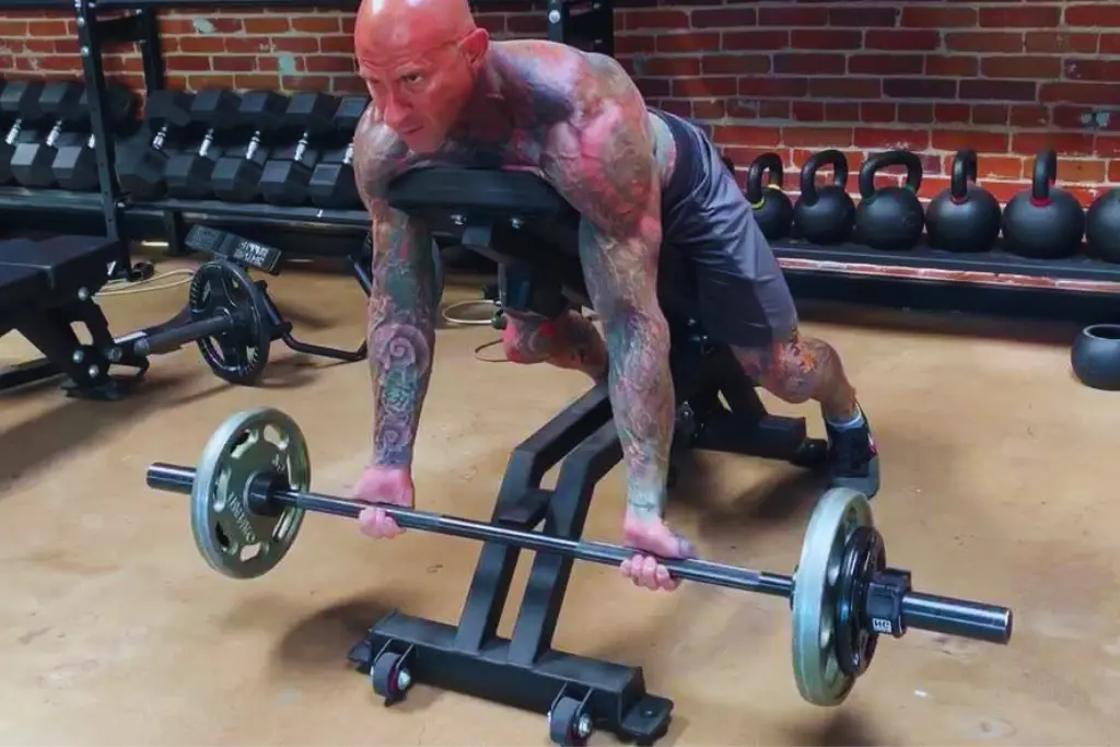 Prone Incline Barbell Curl